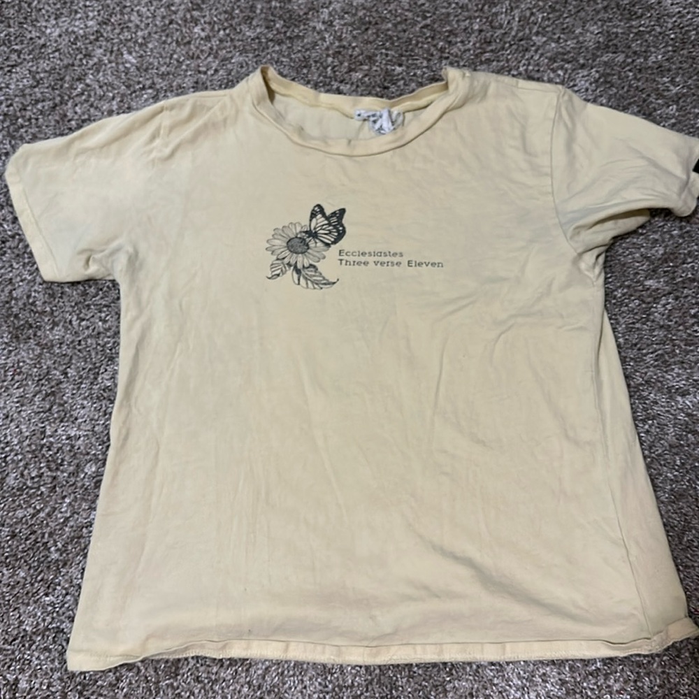 Yellow graphic tee